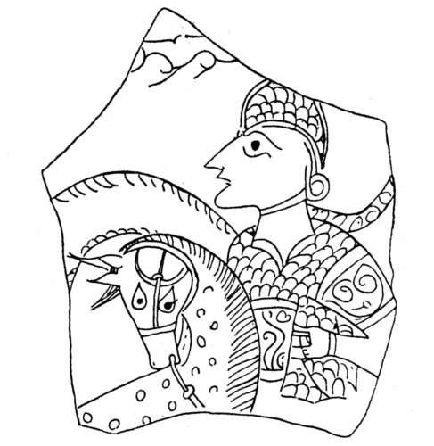 Fig. 4. The figure ofAlexander the Great on a fragment of a vase from Thessalonica