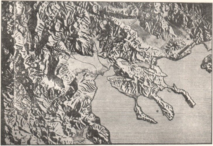 Map 19. Relief map of the area of Macedonia in which insurrections took place 1821-1822