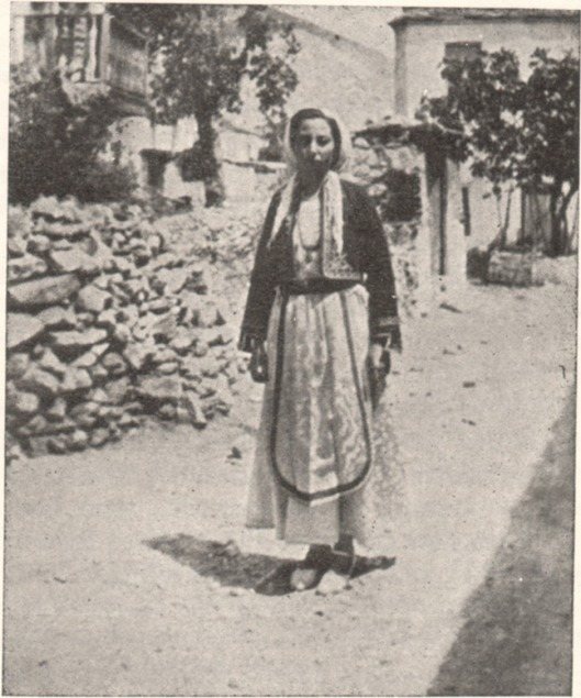 Fig. 216. Young woman from the village of Theologos on Thasos, in local costume