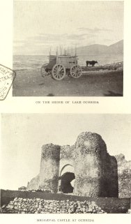 On the shore of lake Ochrida; Medieval castle at Ochrida