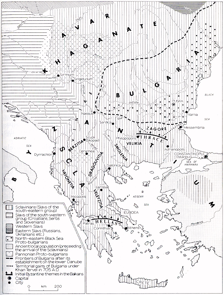 the Balkans towards the end of the seventh century A.D.