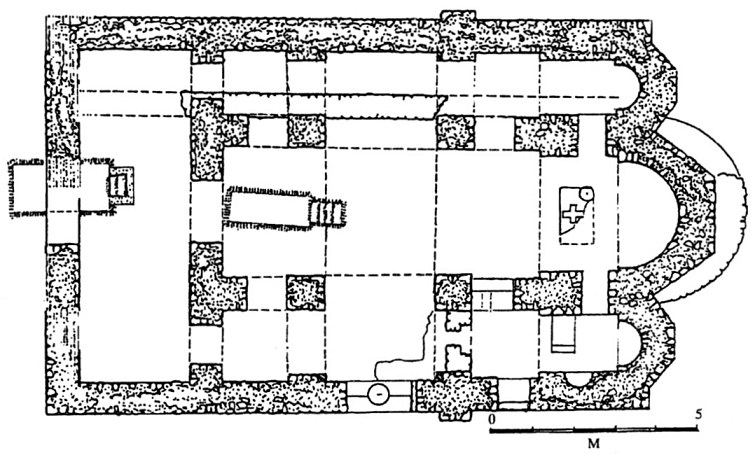 Сл. 152. Струмица, црква Св. 15 Маченици, 9. век (по Д. Коцо — П. Миљковиќ)