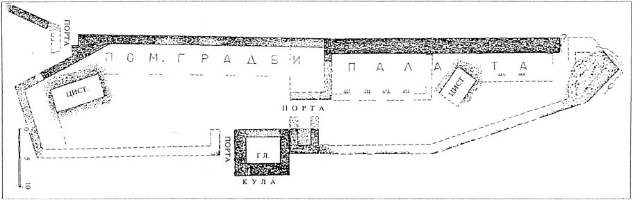 Сл. 177. „Хисар”, Штип, план на дворецот