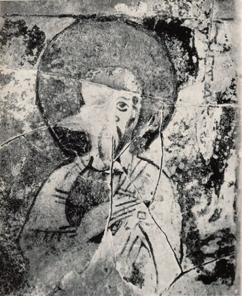 Преслав, манастир на Тузлалъка. Керамична рисувана икона